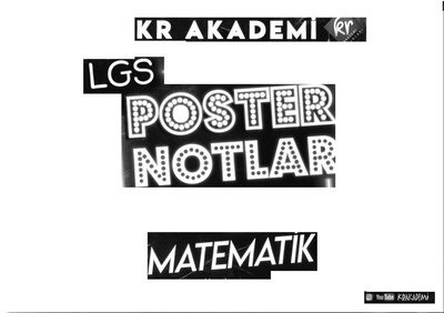 LGS POSTER NOTLAR MATEMATİK YKS Fotokopi