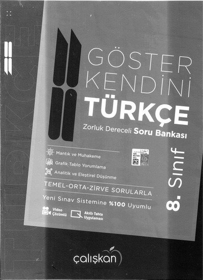 GÖSTER KENDİNİ TÜRKÇE SORU BANKASI YKS Fotokopi