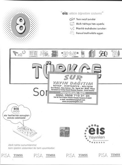 TÜRKÇE SORU BANKASI YKS Fotokopi