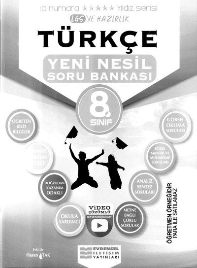 TÜRKÇE YENİ NESİL SORU BANKASI YKS Fotokopi