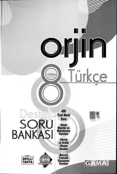 ORJİN TÜRKÇE DESTEK SORU BANKASI YKS Fotokopi