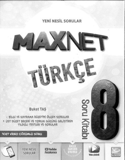 MAXNET TÜRKÇE SORU KİTABI YKS Fotokopi