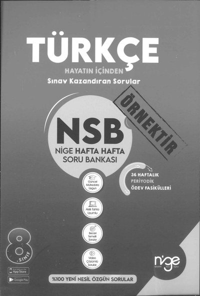 TÜRKÇE NSB HAFTA HAFTA SORU BANKASI YKS Fotokopi