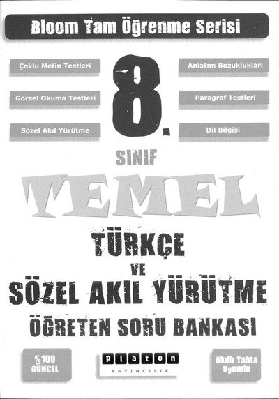 BLOOM TEMEL TÜRKÇE VE SÖZEL AKIL YÜRÜTME ÖĞRETEN SORU BANKASI YKS Fotokopi