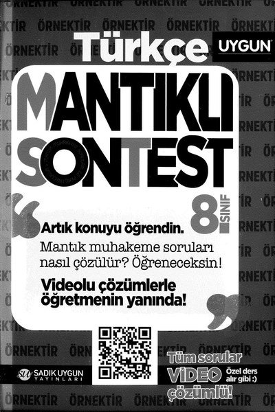 TÜRKÇE MANTIKLI SON TEST YKS Fotokopi