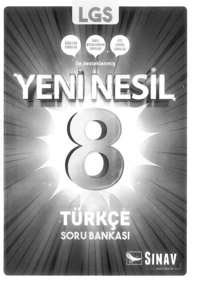 YENİ NESİL LGS TÜRKÇE SORU BANKASI YKS Fotokopi