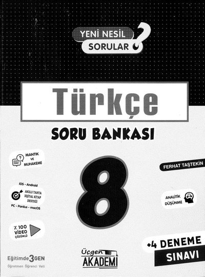 TÜRKÇE SORU BANKASI YKS Fotokopi