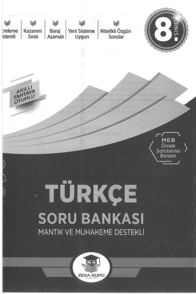 TÜRKÇE SORU BANKASI MANTIK VE MUHAKEME DESTEKLİ YKS Fotokopi