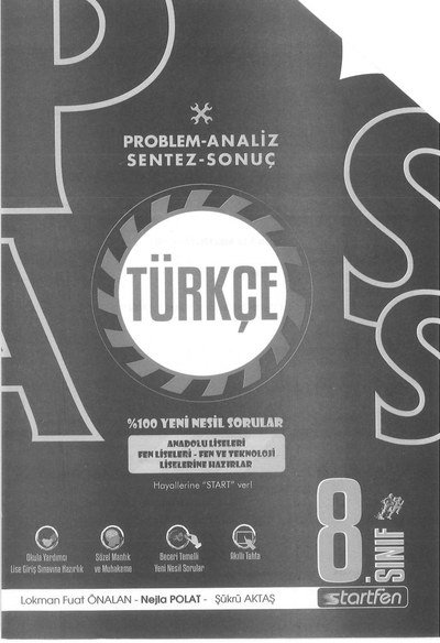 PROBLEM ANALİZ SENTEZ SONUÇ TÜRKÇEE YKS Fotokopi