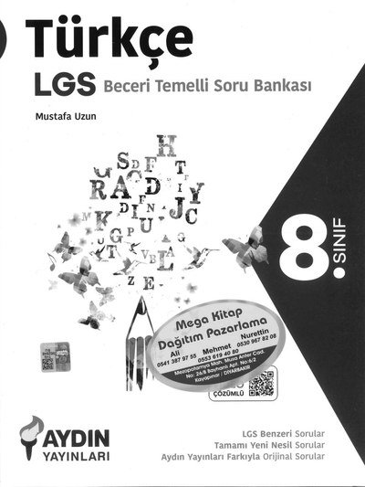 TÜRKÇE LGS BECERİ TEMELLİ SORU BANKASI YKS Fotokopi