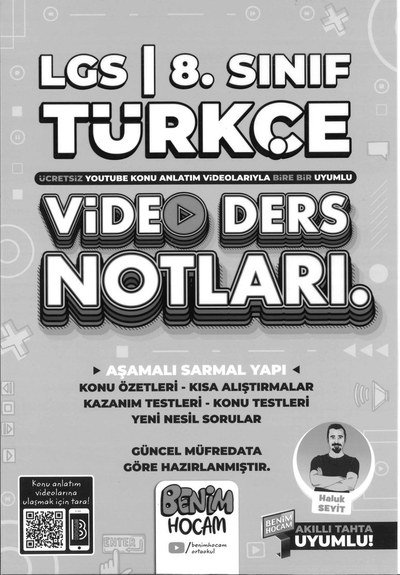 LGS TÜRKÇE VİDEO DERS NOTLARI YKS Fotokopi