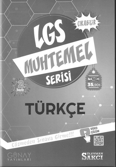 LGS MUHTEMELSERİSİ TÜRKÇE YKS Fotokopi