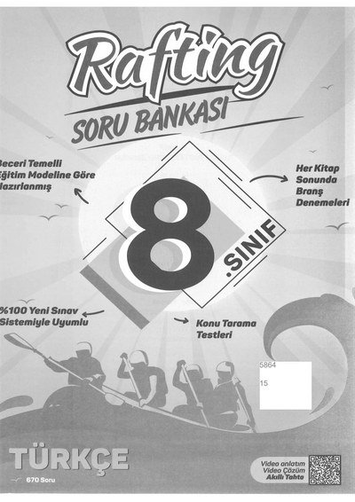 RAFTİNG SORU BANKASI TÜRKÇE YKS Fotokopi