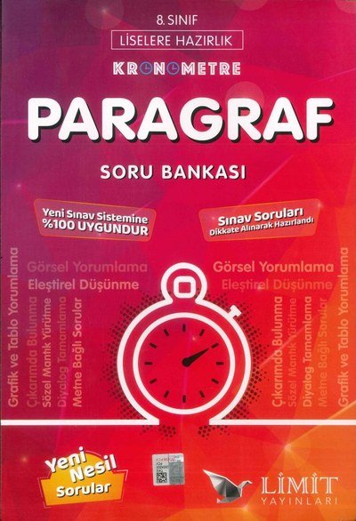 KRONOMETRE PARAGRAF SORU BANKASI YENİ NESİL SORULAR YKS Fotokopi