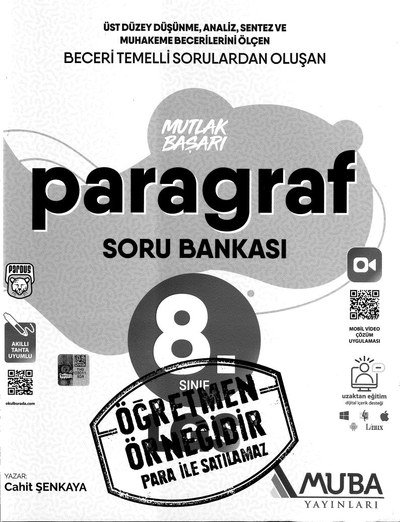 MUTLAK BAŞARI PARAGRAF SORU BANKASI YKS Fotokopi