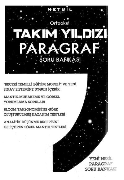 ORTAOKUL TAKIM YILDIZI PARAGRAF SORU BANKASI YKS Fotokopi