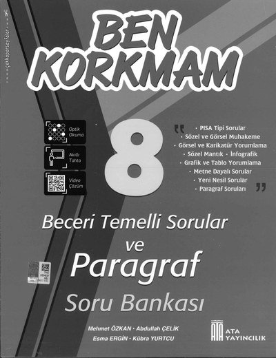 BEN KORKMAM BECERİ TEMELLİ SORULAR PARAGRAF SORU BANKASI YKS Fotokopi