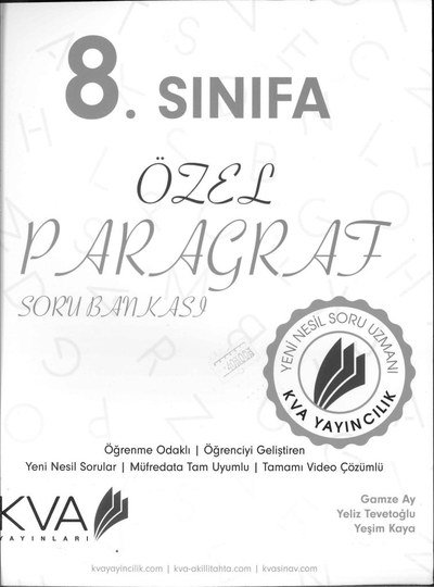 ÖZEL PARAGRAF SORU BANKASI YKS Fotokopi