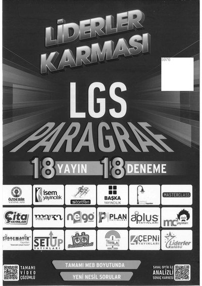 LİDERLER KARMASI LGS PARAGRAF 18 DENEME YKS Fotokopi