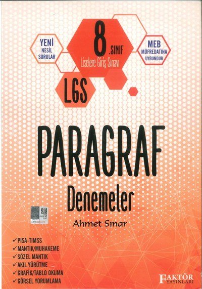 LGS PARAGRAF DENEMELER AHMET SINAR YKS Fotokopi