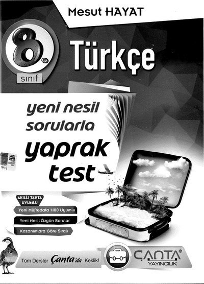 TÜRKÇE YENİ NESİL SORULARLA YAPRAK TEST YKS Fotokopi