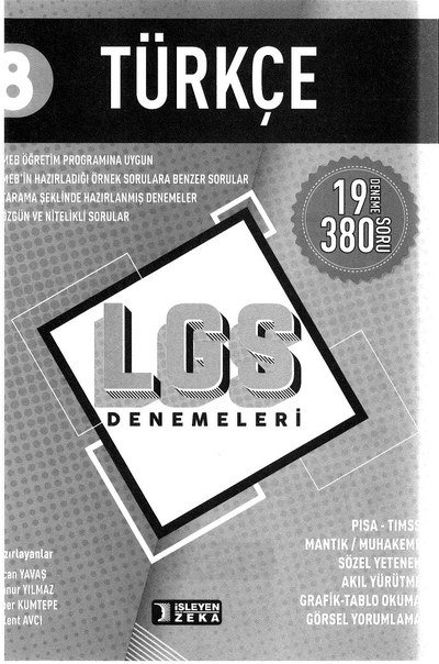 TÜRKÇE 19 DENEME LGS DENEMELERİ YKS Fotokopi