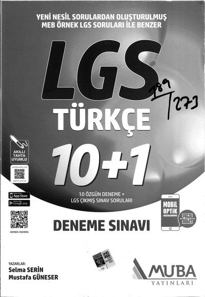 LGS TÜRKÇE 10+1 DENEME SINAVI YKS Fotokopi