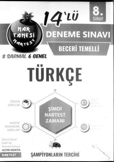 14'LÜ DENEME SINAVI BECERİ TEMELLİ TÜRKÇE YKS Fotokopi