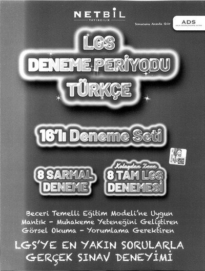 LGS DENEME PERİYODU TÜRKÇE 16'LI DENEME SETİ YKS Fotokopi