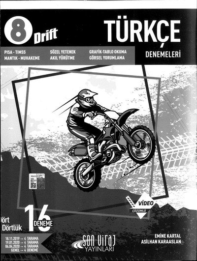 TÜRKÇE DENEMELERİ DRİFT 16 DENEME YKS Fotokopi