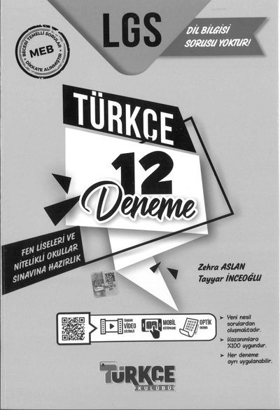 LGS TÜRKÇE 12 DENEME YKS Fotokopi