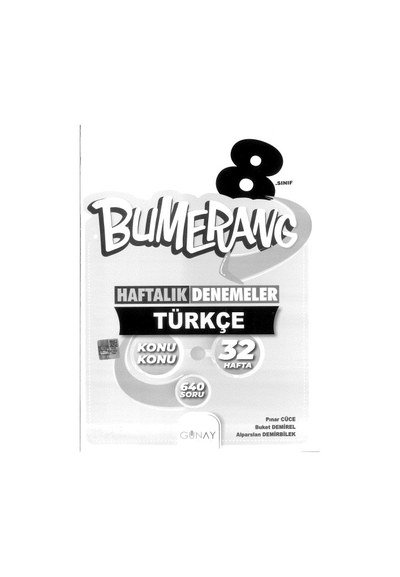 BUMARENG HAFTALIK DENEMELER TÜRKÇE 32 HAFTA YKS Fotokopi