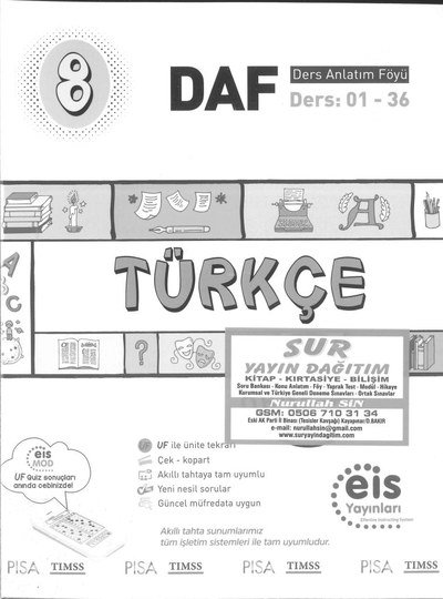 TÜRKÇE DERS ANLATIM FÖYÜ YKS Fotokopi