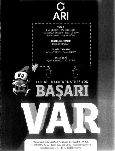 FEN BİLİMLERİNDE STRES YOK BAŞARI VAR YKS Fotokopi