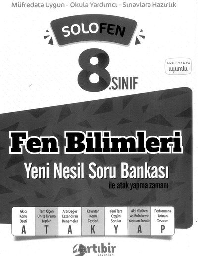FEN BİLİMLERİ YENİ NESİL SORU BANKASI YKS Fotokopi