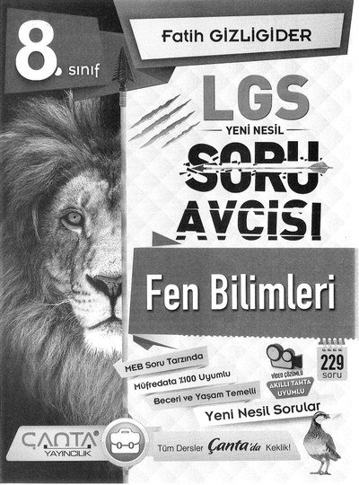 LGS YENİ NESİL SORU AVCISI FEN BİLİMLERİ YKS Fotokopi
