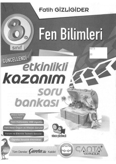 FEN BİLİMLERİ ETKİNLİKLİ KAZANIM SORU BANKASI YKS Fotokopi