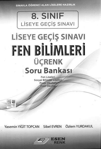 LİSEYE GEÇİŞ SINAVI FEN BİLİMLERİ ÜÇRENK SORU BANKASI YKS Fotokopi
