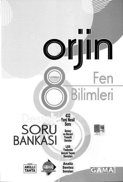 ORJİN FEN BİLİMLERİ DESTEK SORU BANKASI YKS Fotokopi