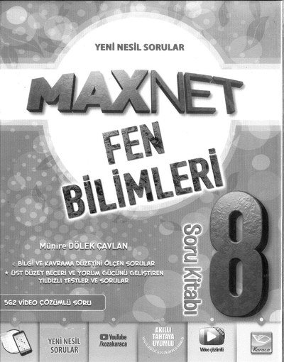 MAXNET FEN BİLİMLERİ SORU KİTABI YKS Fotokopi