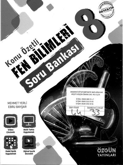 KONU ÖZETLİ FEN BİLİMLERİ SORU BANKASI YKS Fotokopi