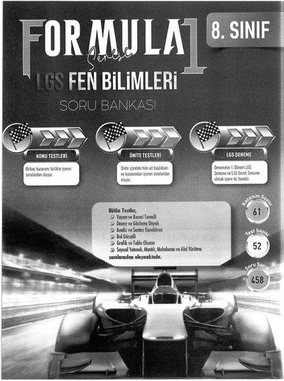 FORMULA SERİSİ LGS FEN BİLİMLERİ SORU BANKASI YKS Fotokopi