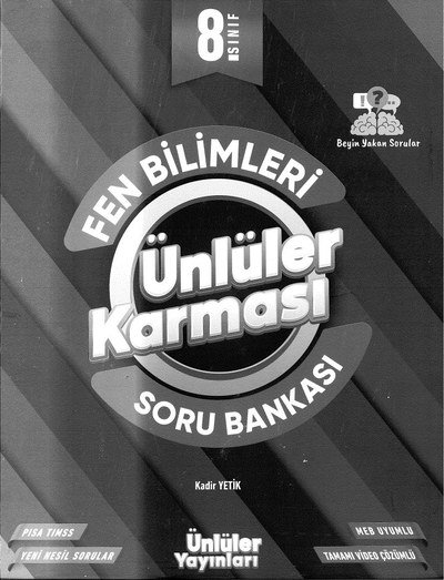 FEN BİLİMLERİ ÜNLÜLER KARMASI SORU BANKASI YKS Fotokopi