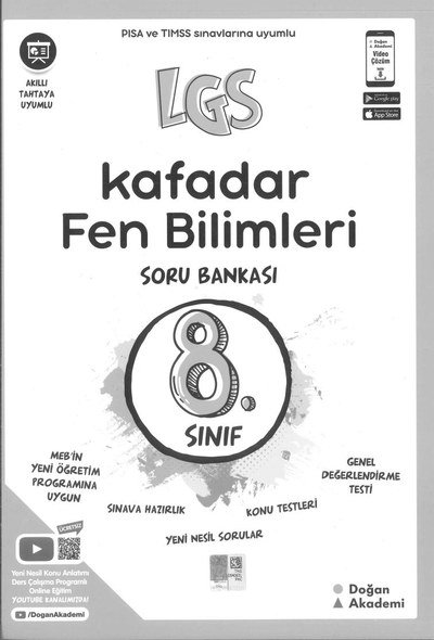 LGS KAFADAR FEN BİLİMLERİ SORU BANKASI YKS Fotokopi