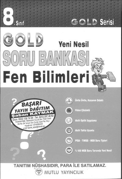 GOLD SORU BANKASI FEN BİLİMLERİ YKS Fotokopi