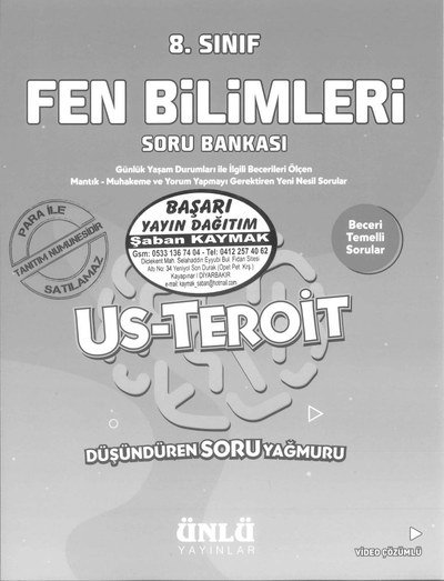 FEN BİLİMLERİ SORU BANKASI US-TEROİT YKS Fotokopi