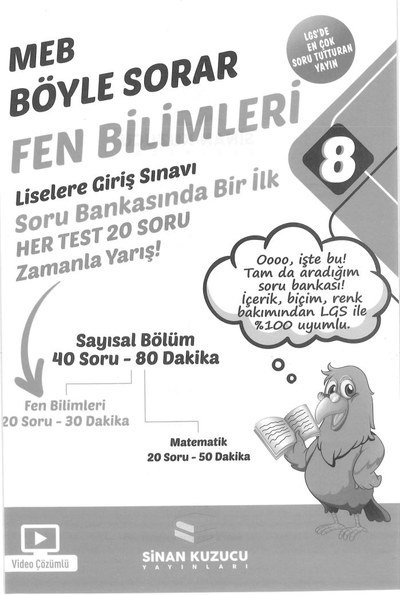 MEB BÖYLE SORAR FEN BİLİMLERİ SORU BANKASI YKS Fotokopi