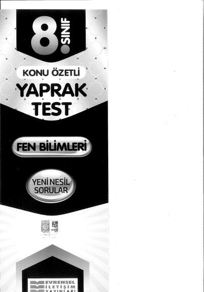 KONU ÖZETLİ YAPRAK TEST FEN BİLİMLERİ YKS Fotokopi