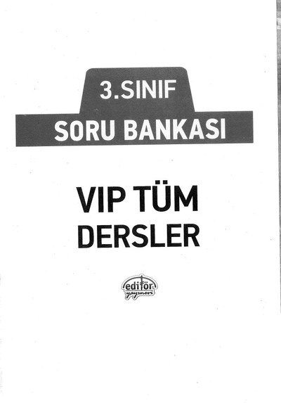 SORU BANKASI VIP TÜM DERSLER YKS Fotokopi