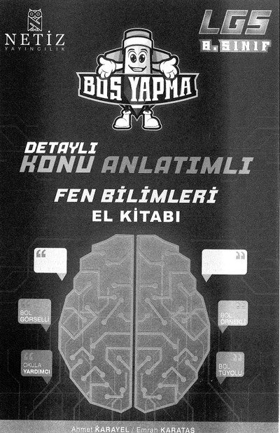 DETAYLI KONU ANLATIMLI FEN BİLİMLERİ EL KİTABI YKS Fotokopi